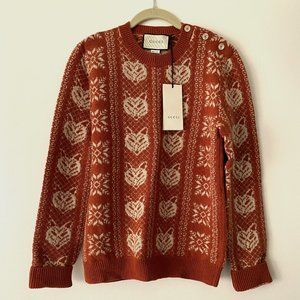 Gucci Wolf Print Wool Sweater